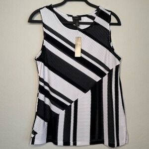NWT Travelers Collection by‎ Chico's Wheat Mesh Tank- Sz 1 (8-10-M)